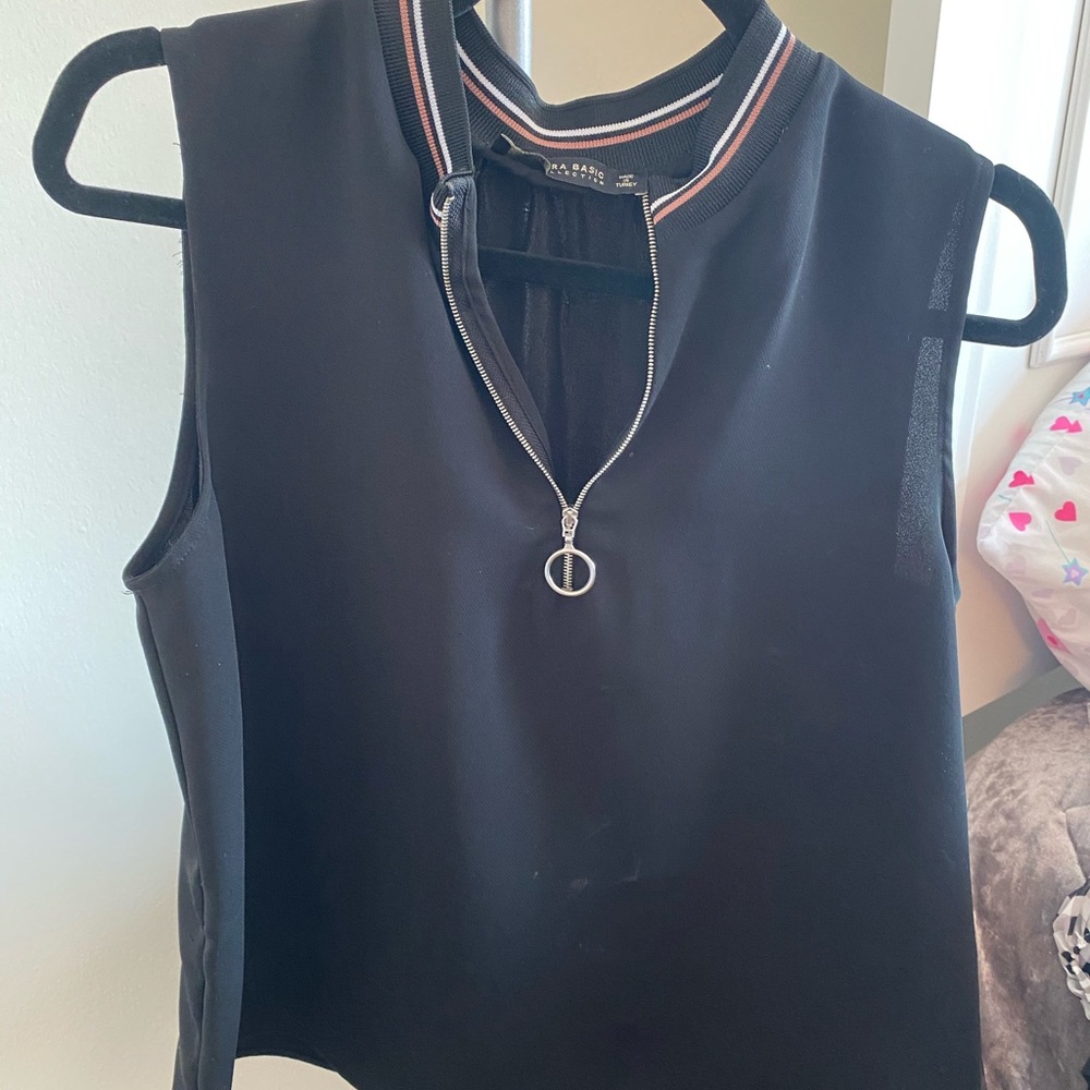 Zara half zip tank